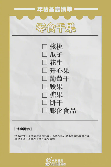 還有2天過年,收好這份年貨分類采購清單 還有2天過年,收好這份年貨分類采購清單