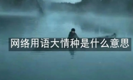 網(wǎng)絡用語大情種是什么梗